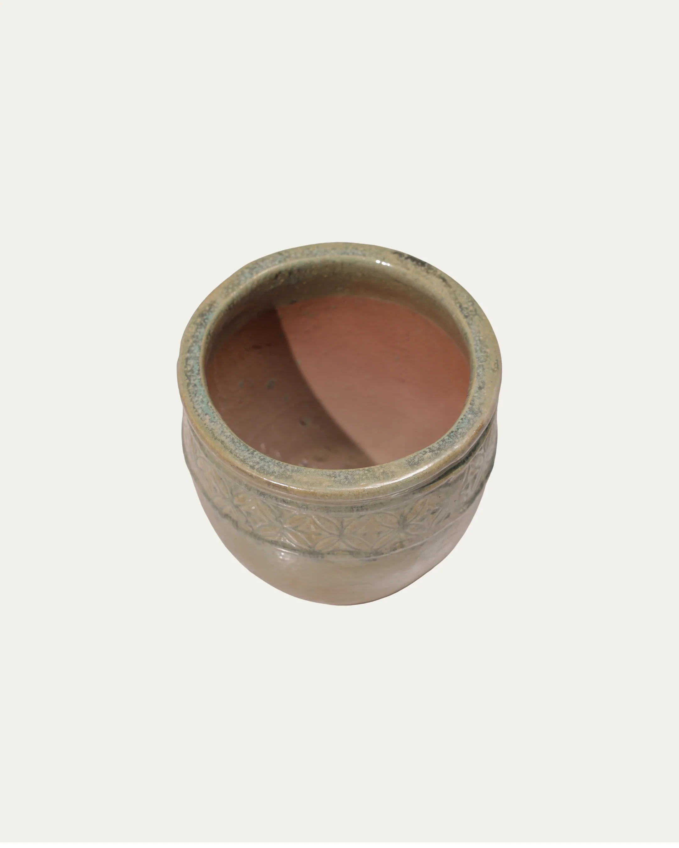 Antique Clay Textured Glaze Vase - Image 3